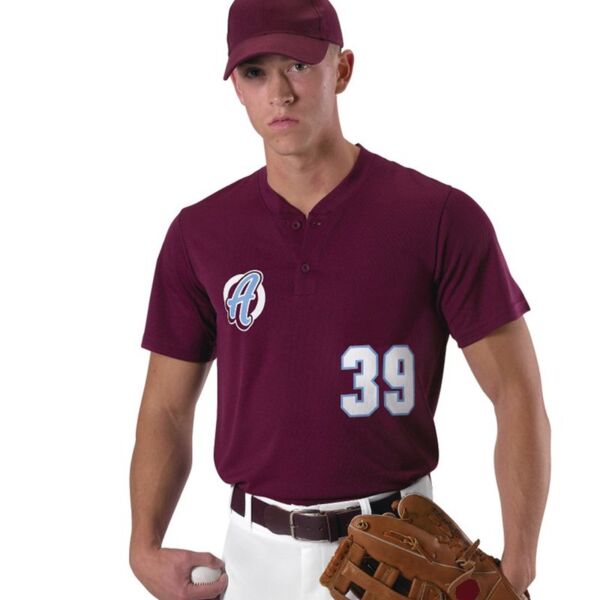 Youth Baseball Two Button Henley Jersey Thumbnail